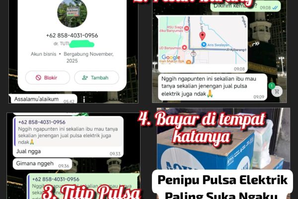 modus penipuan pulsa elektrik menyamar dokter di sudgaran