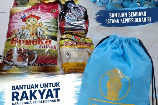 bantuan sembako istana kepersidenan untuk warga kec banyumas